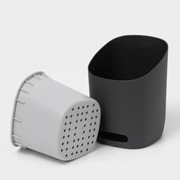 Подставка для столовых приборов IDEA «ИЗЛИ», 25×14.5×19 см, пластик, графитовая