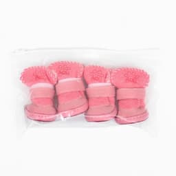 Ботинки для животных «Элеганс», набор 4 шт., размер 1 (подошва 4×3.2 см) розовые