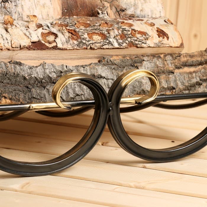 Дровница «Корзинка», 54×41×46 см, металл, чёрная