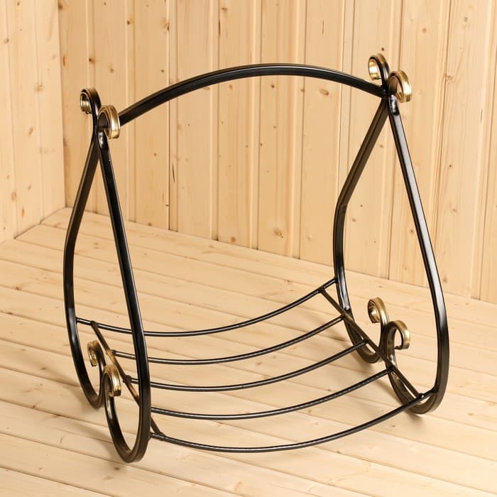 Дровница «Корзинка», 54×41×46 см, металл, чёрная