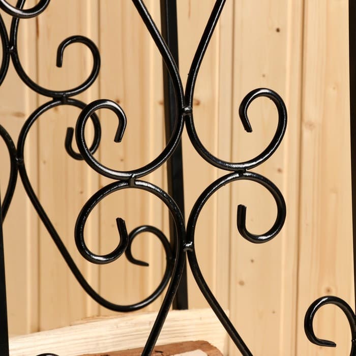 Дровница «Вертикальная», 80×41×41 см, металл, чёрная