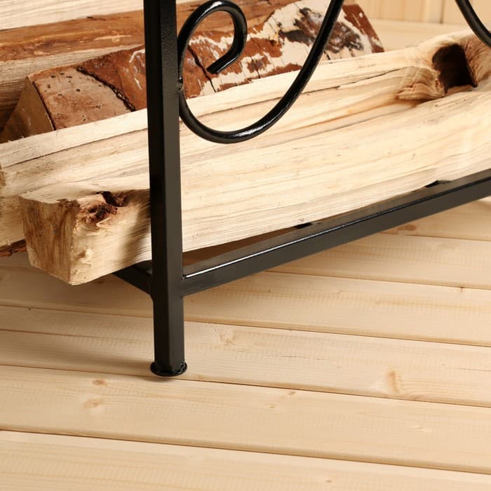 Дровница «Вертикальная», 80×41×41 см, металл, чёрная