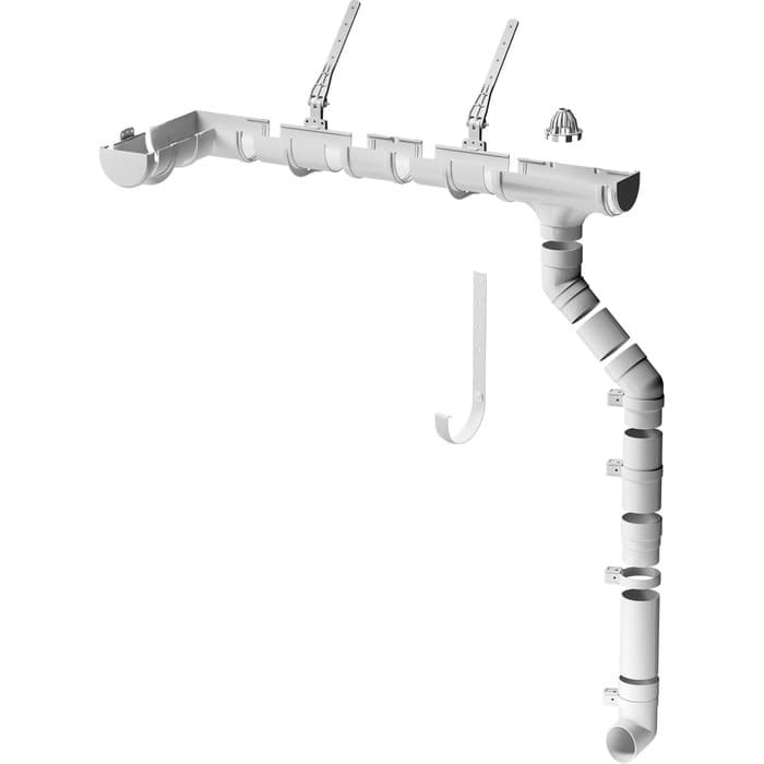 Кронштейн желоба для водосточной системы DÖCKE PREMIUM, цвет каштан