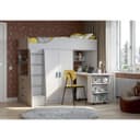 Кровать – чердак «Каприз 8», с столом, с шкафом, 2040×1102×1695 мм, цвет анкор белый