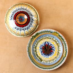 Блинница узбекская Риштанская керамика, d=26.5 см, разноцветная