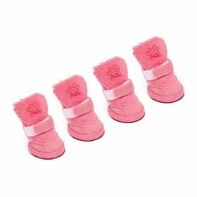 Ботинки для животных «Элеганс», набор 4 шт., размер 3 (подошва 5×4.2 см) розовые