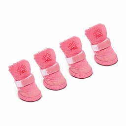 Ботинки для животных «Элеганс», набор 4 шт., размер 3 (подошва 5×4.2 см) розовые