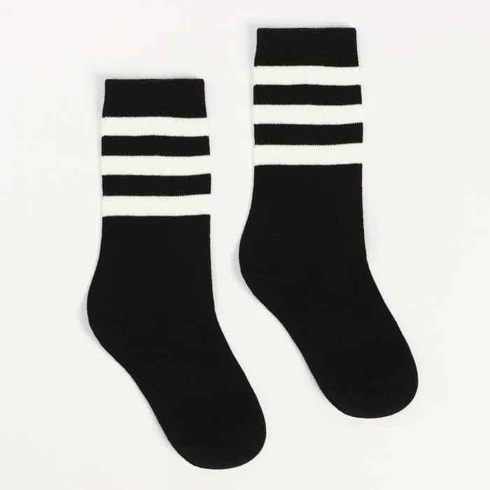 Гольфы детские, чёрные, размер 14-16