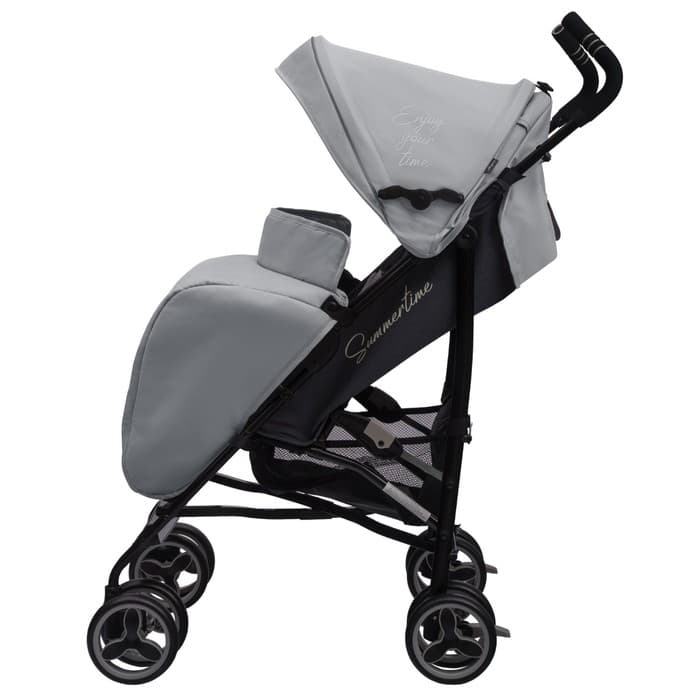 Коляска прогулочная детская Indigo PUNTO, складывается в трость, серая