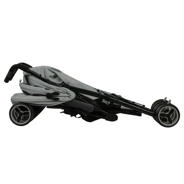 Коляска прогулочная детская Indigo PUNTO, складывается в трость, серая