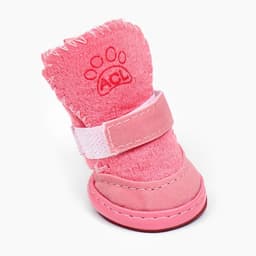 Ботинки для животных «Элеганс», набор 4 шт., размер 4 (подошва 5.5×4.5 см) розовые