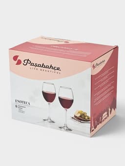 Бокалы для вина Paşabahçe Enoteca, 440 мл, набор 6 шт., стекло, прозрачные