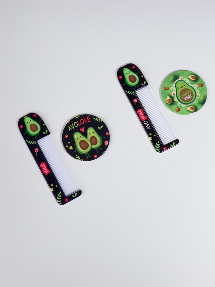 Подарочный набор «Авокадо», зеркало, расчёска