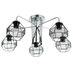 Люстра «Сеть» 5×60 Вт Е27 хром/черный 76×76×30 см