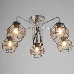 Люстра «Сеть» 5×60 Вт Е27 хром/черный 76×76×30 см