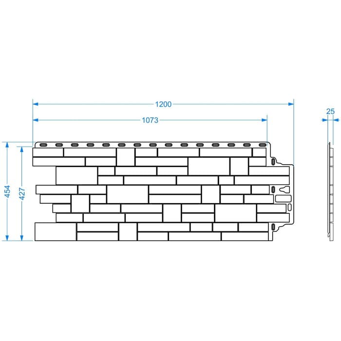 Панель фасадная DÖCKE PREMIUM STERN, 1073×427 мм, цвет мармарис
