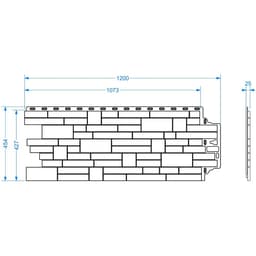 Панель фасадная DÖCKE PREMIUM STERN, 1073×427 мм, цвет мармарис