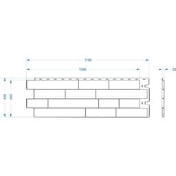 Панель фасадная DÖCKE STANDARD «АЛТАЙ», 1098×400 мм, цвет кремовый