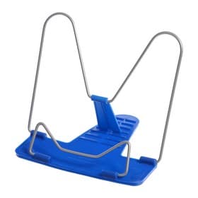 Подставка для книг Calligrata «ПРЕСТИЖ», с пластмассовым упором, европодвес, синяя