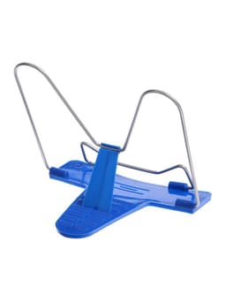 Подставка для книг Calligrata «ПРЕСТИЖ», с пластмассовым упором, европодвес, синяя