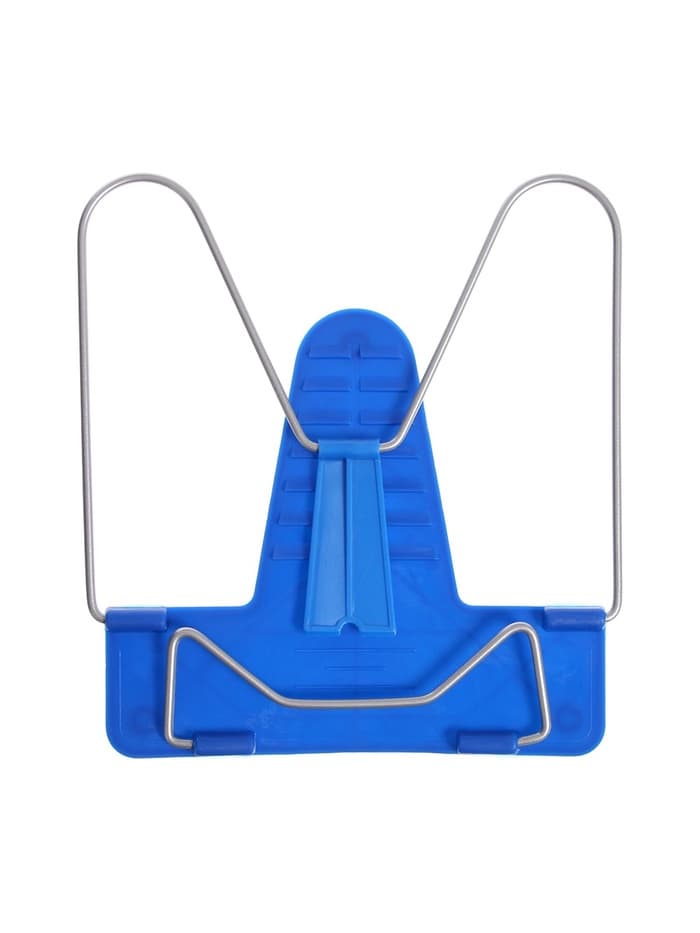 Подставка для книг Calligrata «ПРЕСТИЖ», с пластмассовым упором, европодвес, синяя