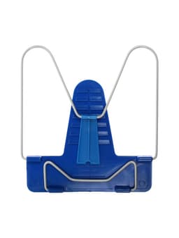 Подставка для книг Calligrata «ПРЕСТИЖ», с пластмассовым упором, европодвес, синяя