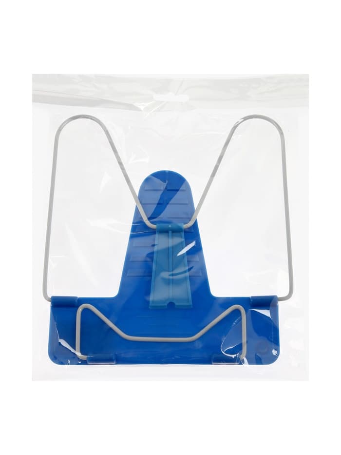 Подставка для книг Calligrata «ПРЕСТИЖ», с пластмассовым упором, европодвес, синяя