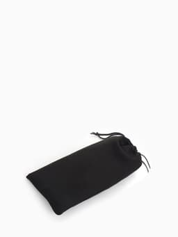 Чехол для очков на затяжке, плотность 110 г/м², размер 8.7×0.5×17.5 см, чёрный