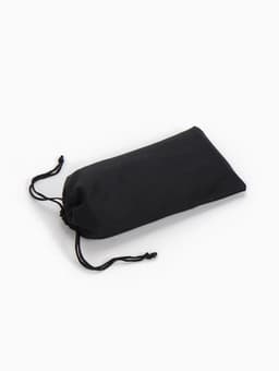 Чехол для очков на затяжке, плотность 230 г/м², размер 9.2×0.5×17.5 см, чёрный