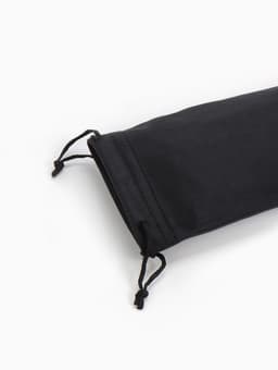 Чехол для очков на затяжке, плотность 230 г/м², размер 9.2×0.5×17.5 см, чёрный