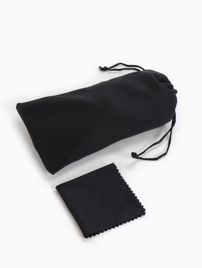 Чехол для очков на затяжке, плотность 230 г/м², размер 9.2×0.5×17.5 см, чёрный