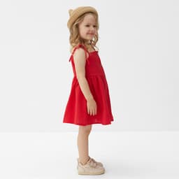 Сарафан для девочки MINAKU: muslin clouds, красный, рост 104 см