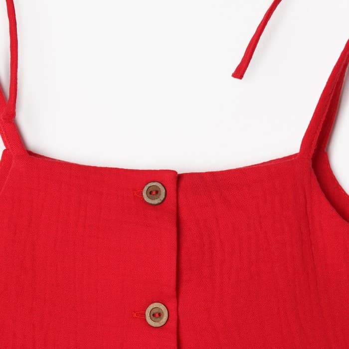 Сарафан для девочки MINAKU: muslin clouds, красный, рост 104 см