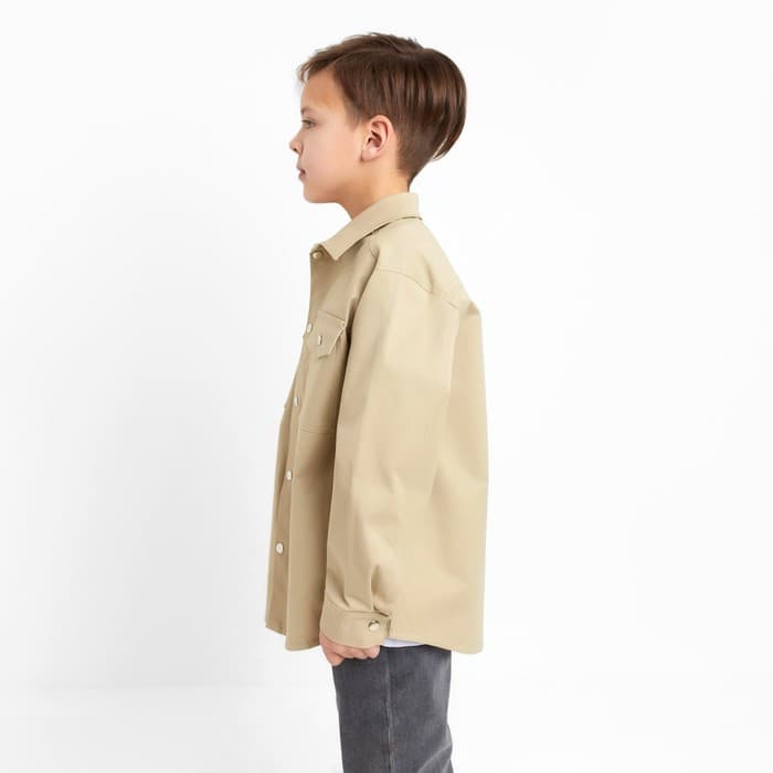 Рубашка джинсовая детская KAFTAN, бежевая, размер 32 (110-116 см)