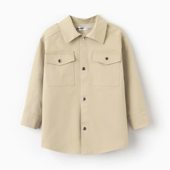 Рубашка джинсовая детская KAFTAN, бежевая, размер 36 (134-140 см)