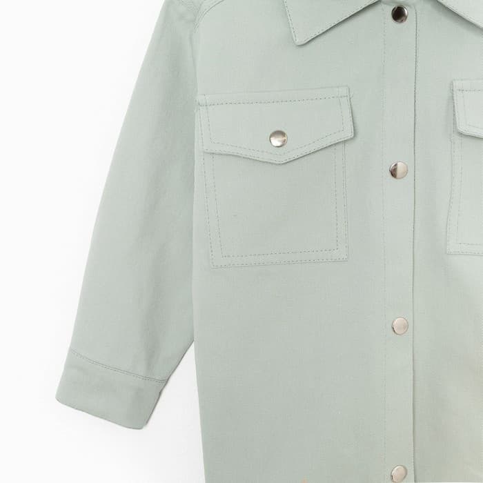 Рубашка джинсовая детская KAFTAN, зелёная, размер 28 (86-92 см)