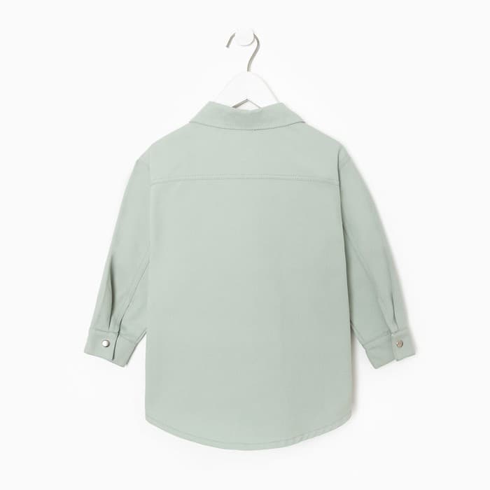 Рубашка джинсовая детская KAFTAN, зелёная, размер 32 (110-116 см)
