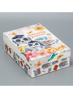 Коробка подарочная складная, упаковка, «Любимый учитель», 21×15×7 см