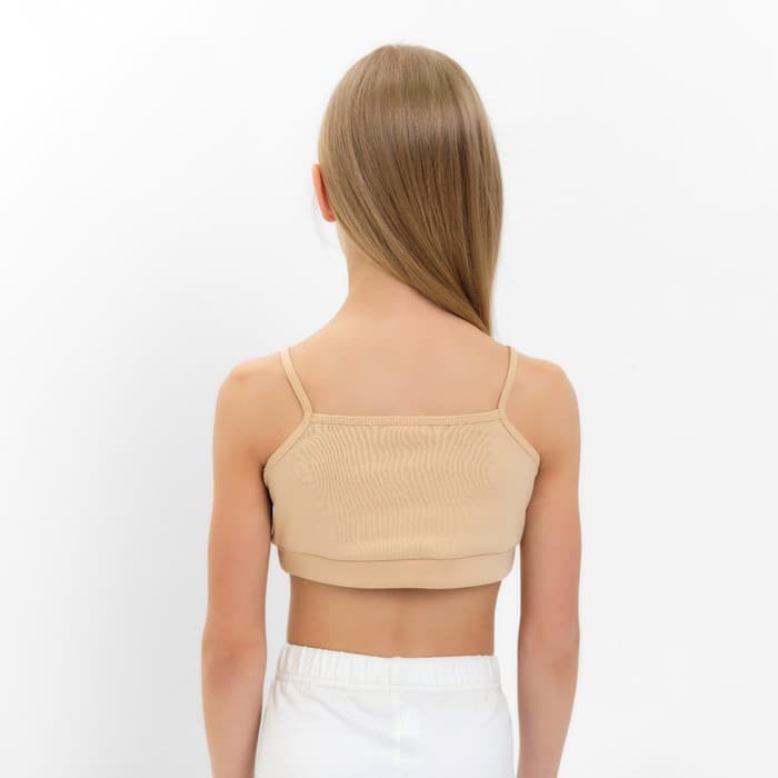 Топ для девочки MINAKU: Casual Collection, бежевый, рост 128 см