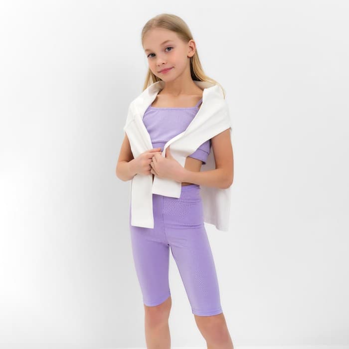 Топ для девочки MINAKU: Casual Collection, лавандовый, рост 158 см