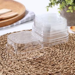 Контейнеры одноразовые Не ЗАБЫЛИ!, крышка, набор 10 шт., ПВХ, 9.5×4.5 см, прозрачные