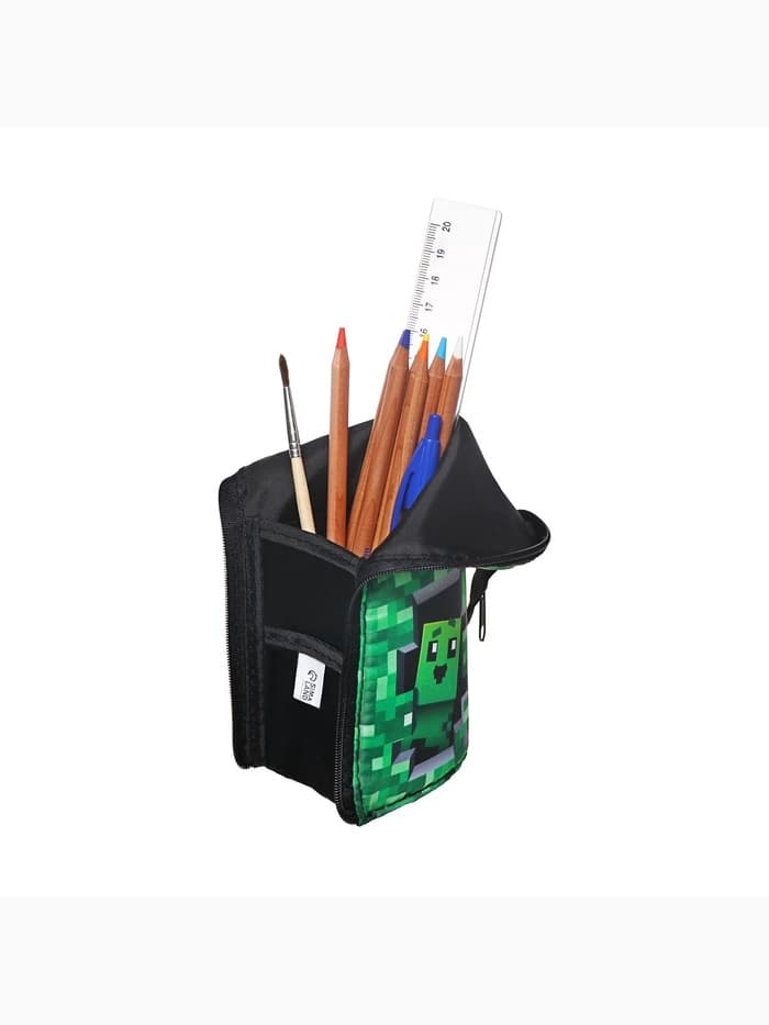 Пенал школьный, тубус, 8.5×21×6.5 см «Пиксели»