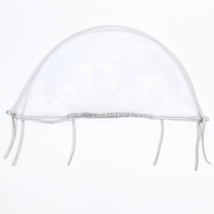 Москитная сетка с планкой, белая, окантовка серая