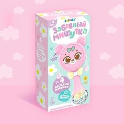 Музыкальная игрушка ZABIAKA «Забавный мишутка», световые и звуковые эффекты, розовая