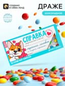 Драже шоколадное «Справка хорошего человека» в блистере, 13 г