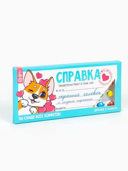 Драже шоколадное «Справка хорошего человека» в блистере, 13 г