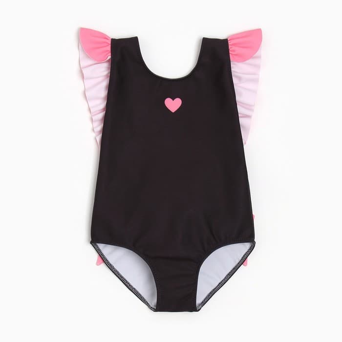 Купальник детский слитный «Крошка Я. Бант», рост 98-104 см, чёрный