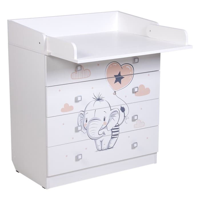 Комод Фея 1580 «Слоник», цвет белый