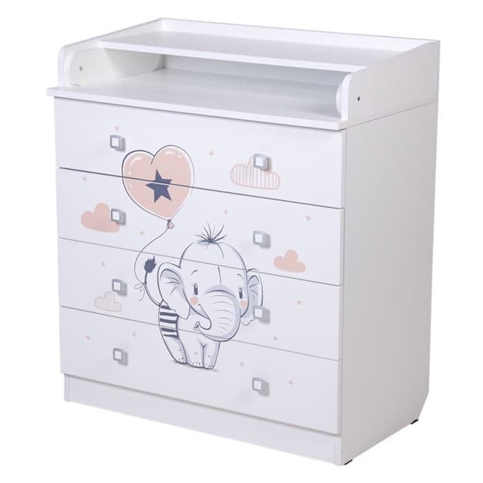 Комод Фея 1580 «Слоник», цвет белый