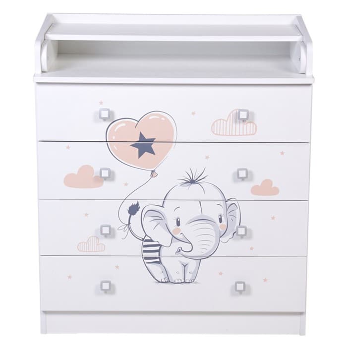 Комод Фея 1580 «Слоник», цвет белый